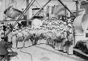 Lifeboat Prints: On Red Cross, 1914 Sept. Creator: Bain News Service