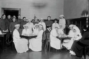 Nurses Prints: [Red Cross] (Dining), between c1915 and c1920. Creator: Bain News Service
