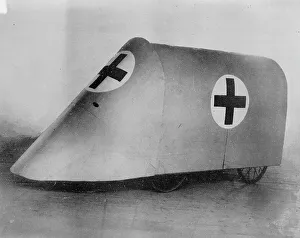 Humanitarian Aid Prints: A red cross moving Fort'. For rescuing between trenches