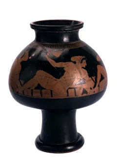 Wine Cooler Prints: Red-figure psykter (wine cooler) with a symposium scene