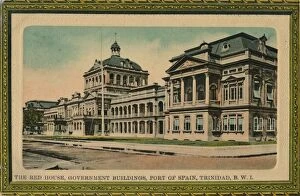 Postcard Gallery: The Red House, Government Buildings, Port of Spain, Trinidad, B.W.I. early 20th century
