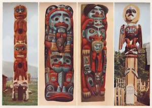 Monumental Prints: Red Indian Sagas Told in Carved and Painted Wood, c1935