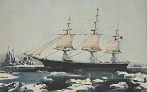Penguins Prints: Red Jacket - In the Ice off Cape Horn