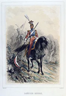 Auguste Raffet Collection: Red Lancer, 1859. Artist: Auguste Raffet