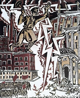 Propoganda Gallery: The Red Lightning, 1919. Artist: Ignaty Nivinsky