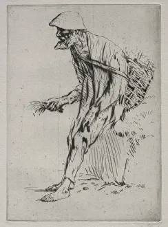 The Red Pimpernel Vender. Creator: Alphonse Legros (French, 1837-1911)