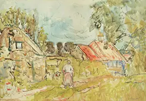 Hunter George Leslie Prints: The Red Roof, 1925-1931. Creator: George Leslie Hunter