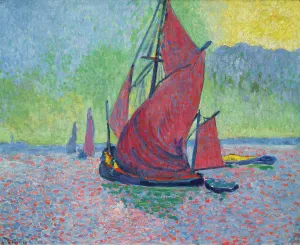 Sails Prints: Red sails, 1906. Creator: Andre Derain
