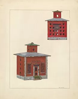Red School House Bank, c. 1937. Creator: William O. Fletcher
