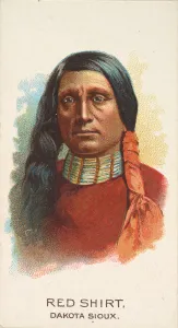 Oglala Prints: Red Shirt, Dakota Sioux, from the American Indian Chiefs series (N2) for Allen &amp