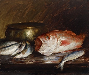 Cooking Pot Prints: Red Snapper, date unknown, c1870-1900. Creator: William Merritt Chase