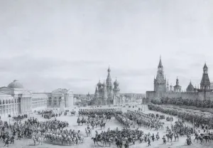 Red Square in Moscow, 1820s