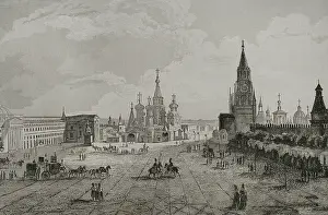 Red Square, Moscow, Russia, 1839. Creator: Augustin Francois Lemaitre