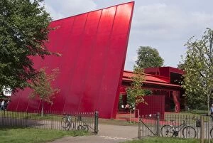 Red Sun Pavilion, Serpentine Gallery, London, W2, England. Creator: Ethel Davies;Davies, Ethel