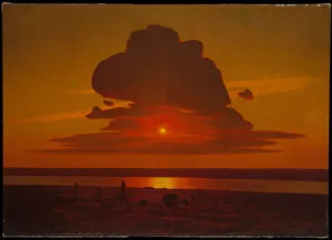 Arkhip Ivanovich 1842 1910 Gallery: Red Sunset on the Dnieper, 1905-1908. Artist: Kuindzhi, Arkhip Ivanovich (1842-1910)