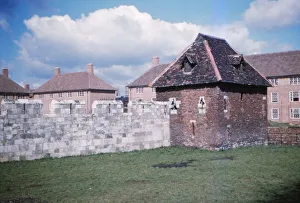 The Red Tower at the end of Yorks Medieval City Walls, 20th century. Artist: CM Dixon