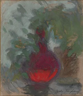 Engberg Gabriel Prints: Red vase, 1918. Creator: Gabriel Engberg