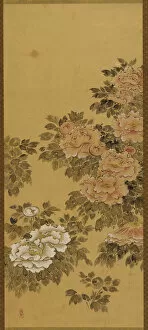 Red and white peonies, Edo period, 1615-1868. Creator: Unknown