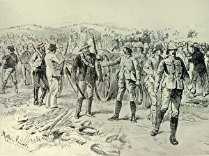 April Prints: The Reddersburg Mishap: Men of the Irish Rifles and Mounted Infantry Delivering Up Their Arms