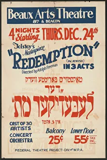 Tolstoy Leo Graf Prints: Redemption, Los Angeles, [193-]. Creator: Unknown