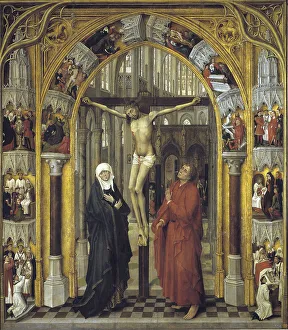 Stockt Prints: Redemption Tryptich: The Crucifixion. Artist: Stockt, Vrancke van der (1420-1495)