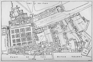 A Reduced Copy of Fishers Ground Plan of the Royal Palace of Whitehall, Taken in the Reign of Char Artist: William Patten