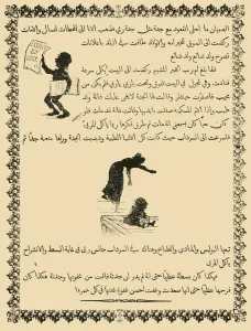 Scribner Co Prints: A Reduced Fac-Simile of a Page from St. Nicholas in Arabic, 1883. Creator: Unknown