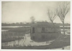 Edition Of 200 Prints: A Reed Boat-House, 1886. Creator: Peter Henry Emerson