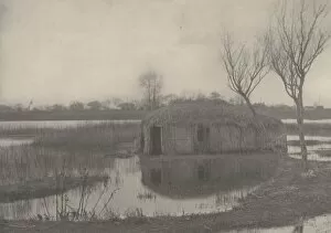 Boathouse Collection: A Reed Boat-House, 1886. Creators: Dr Peter Henry Emerson, Thomas Frederick Goodall