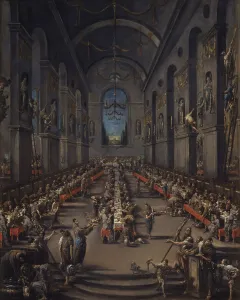 Dining Room Prints: The refectory of the Franciscan brothers