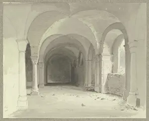 Details Prints: Refectory in Ilsenburg Monastery, 1844. Creator: Carl Theodor Reiffenstein