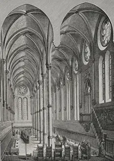 1877 Prints: Refectory, Saint-Martin-des-Champs Priory