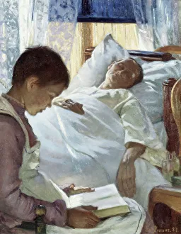 Sickbed Prints: Reflection in Blue, 1887. Creator: Eva Fredrika Bonnier
