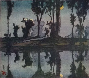 Helen Hyde Prints: Reflections, 1912. Artist: Helen Hyde