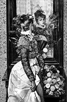 Peacock Feather Prints: 'Reflections' - picture by G. Schachinger, 1890. Creator: Unknown