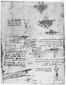 Images Dated 19th June 2008: Reflections of the sun on water, late 15th or early 16th century (1954). Artist: Leonardo da Vinci