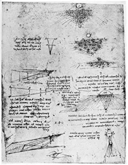 Reflections of the sun on water, late 15th or early 16th century (1954). Artist: Leonardo da Vinci