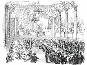 Colonists Prints: Reform Banquet in the Theatre, Wellington, New Zealand, 1850. Creator: Unknown