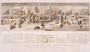 Reform Clubs kitchens, Westminster, London, 1842. Artist: John Tarring