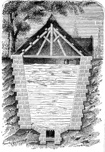 Refrigeration: sectional view of an ice house