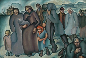 Displacement Prints: Refugees, 1927. Creator: Konstantin Bauer