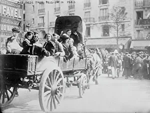 Displacement Prints: Refugees from Belgium in Paris, 1914, 1914. Creator: Bain News Service