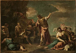 Punic Wars Prints: The Refusal of Archimedes, ca 1720. Creator: Ricci, Sebastiano (1659-1734)