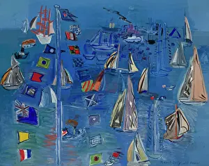Regatta Prints: Regates a Cowes, 1929. Creator: Dufy, Raoul (1877-1953)