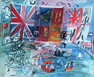 Regatta Prints: Regates a Henley, c1933. Creator: Dufy, Raoul (1877-1953)