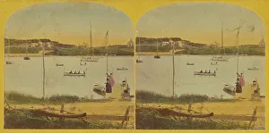 Regatta Prints: The Regatta. about 1865. Creator: Benjamin West Kilburn