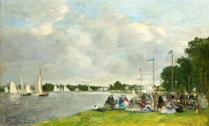 Boudin Collection: Regattas at Argenteuil, 1866. Creator: Boudin, Eugene-Louis (1824-1898)
