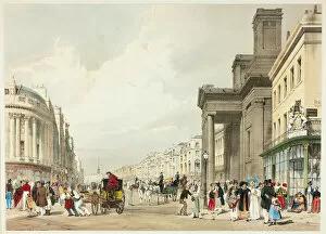 Londoner Gallery: Regent Street Looking Towards the Quadrant, plate eighteen from Original Views of London