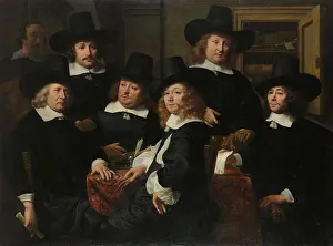 Institute Prints: Six Regents and the Beadle of the Nieuwezijds Institute for the Outdoor Relief of the Poor