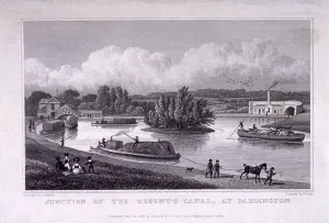 Towpath Prints: Regents Canal, Paddington, London, 1828. Artist:s Lacey